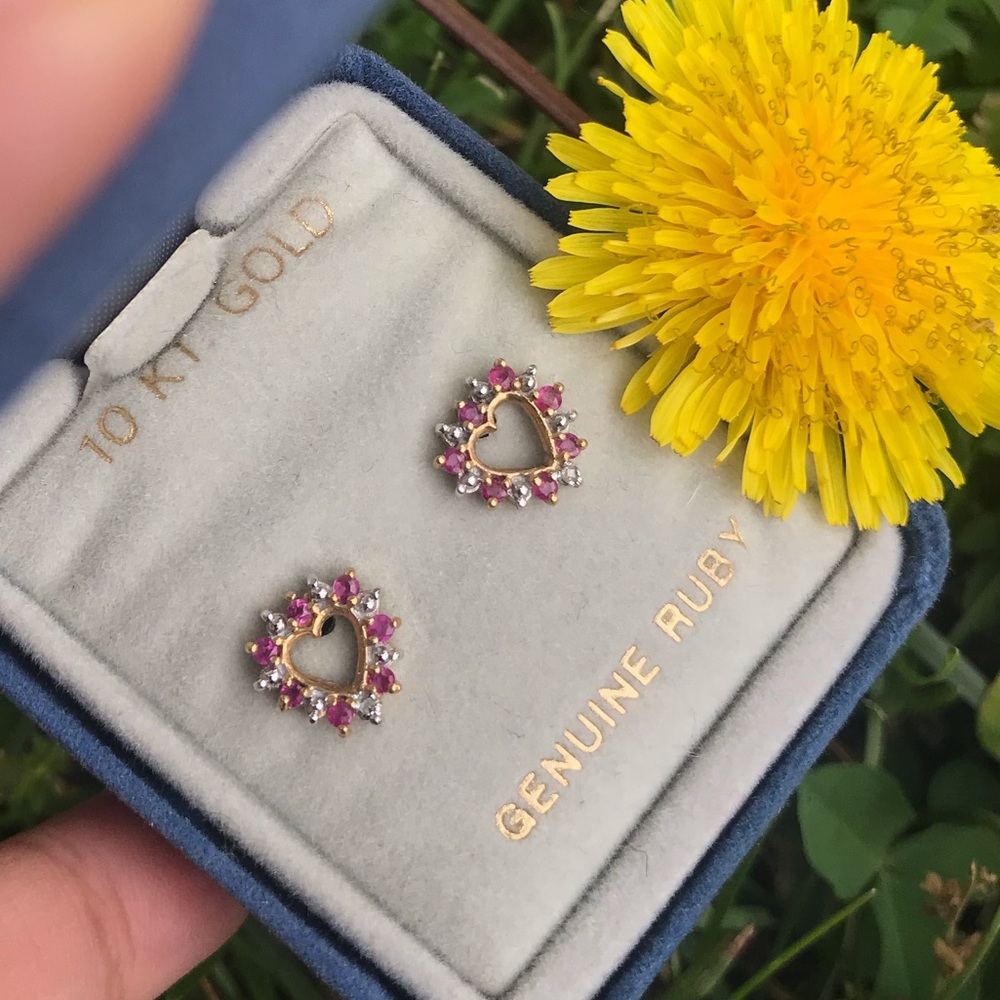 10k ruby earrings